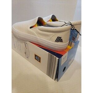 New In Box Ladies White Aldi Slip On Canvas Sneakers Size 9